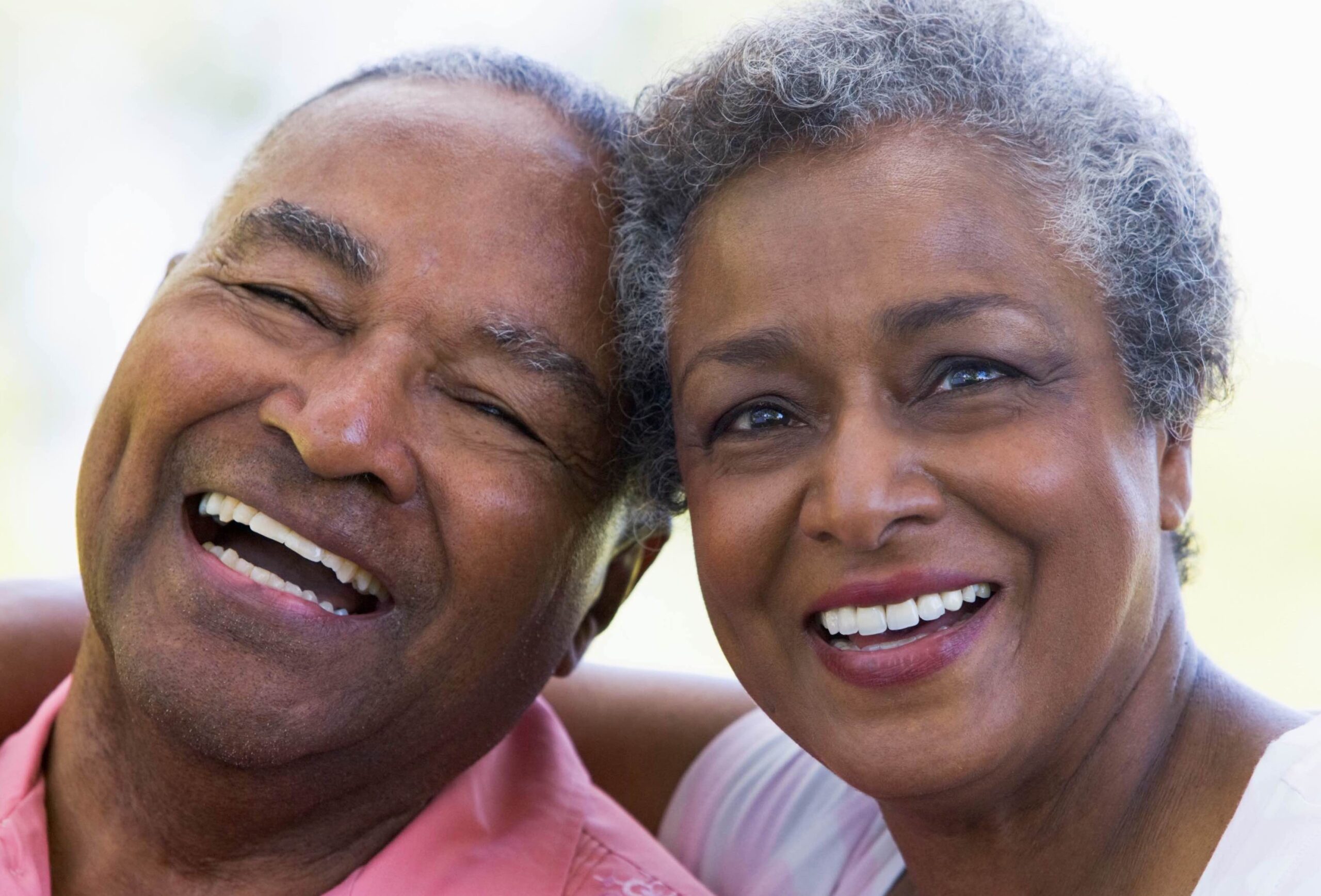 elder couple smiling